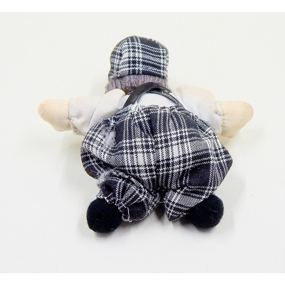 Mini Doll Boy Porcelain Bisque Head Cloth Sand Filled Body Handmade 5 Inch - Picture 4 of 7